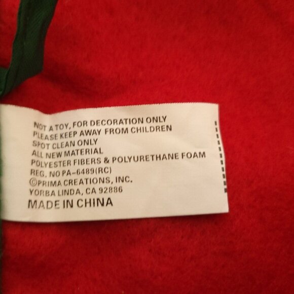 Red Christmas Tree Skirt Snowman Snowflakes 48" Diameter Holiday Decor - Picture 3 of 3